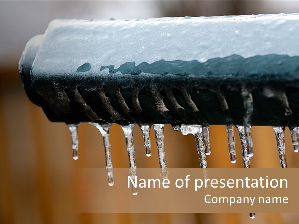 Pipe Winter Frozen PowerPoint Template