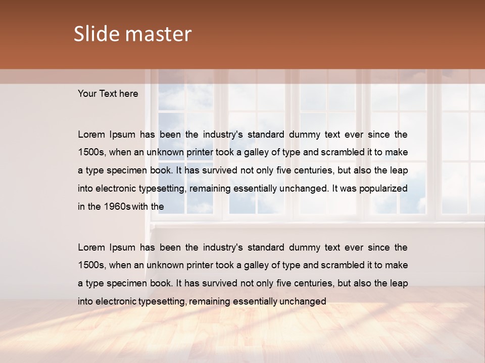 Blank Board Parquet PowerPoint Template