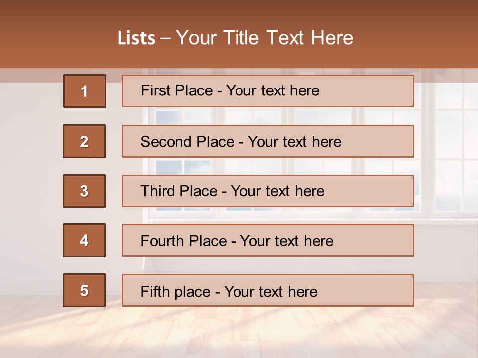 Blank Board Parquet PowerPoint Template