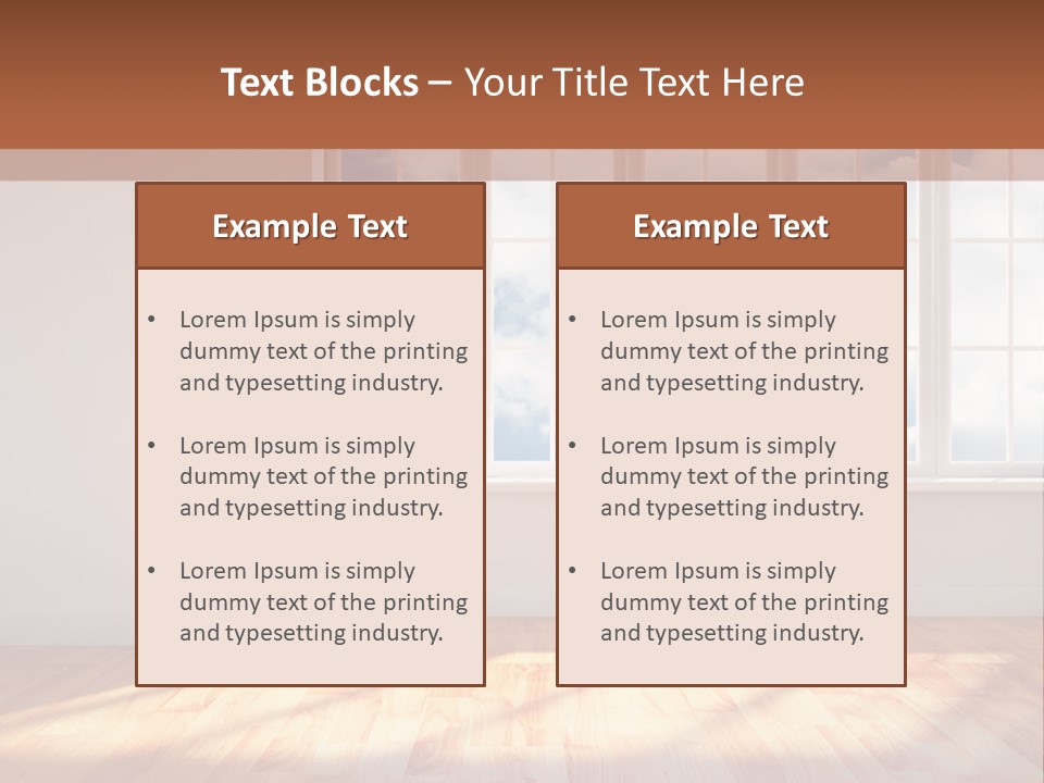 Blank Board Parquet PowerPoint Template