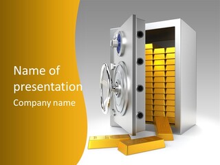 Lock Finance Vault PowerPoint Template