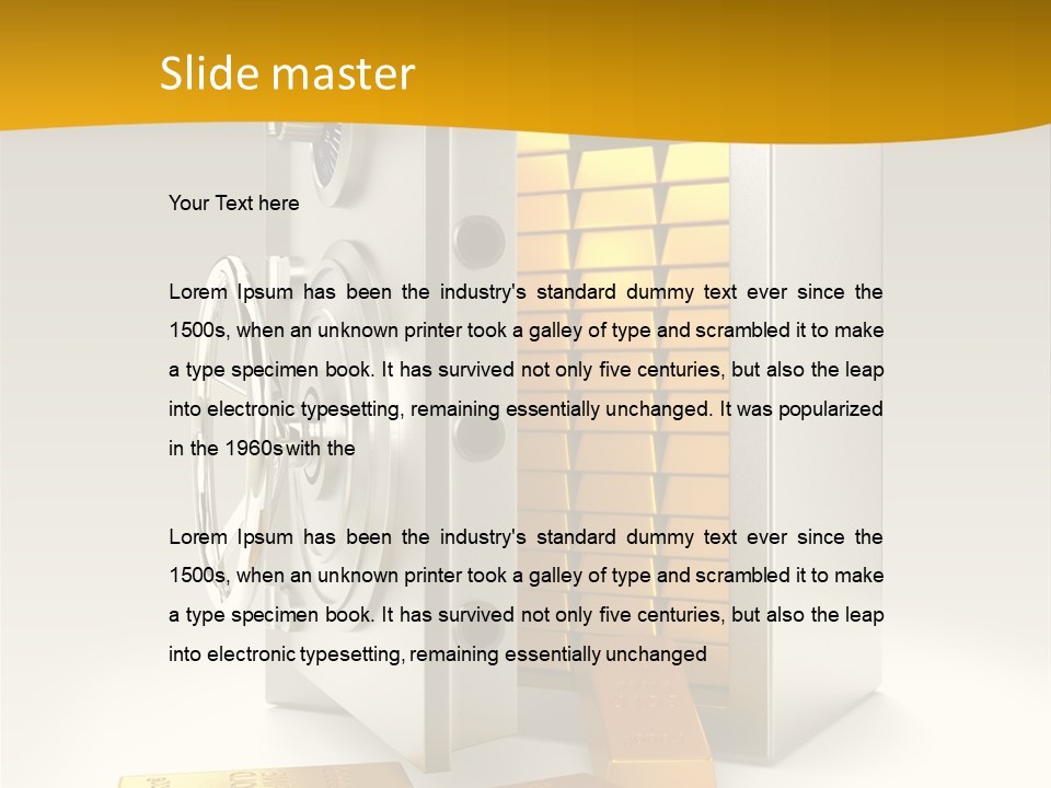 Lock Finance Vault PowerPoint Template