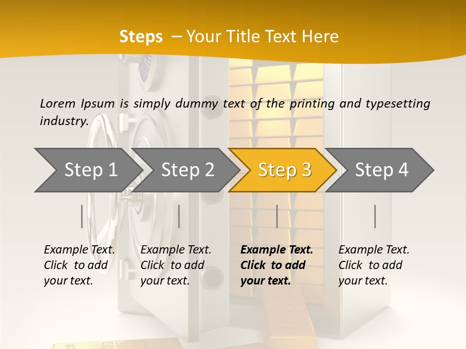 Lock Finance Vault PowerPoint Template