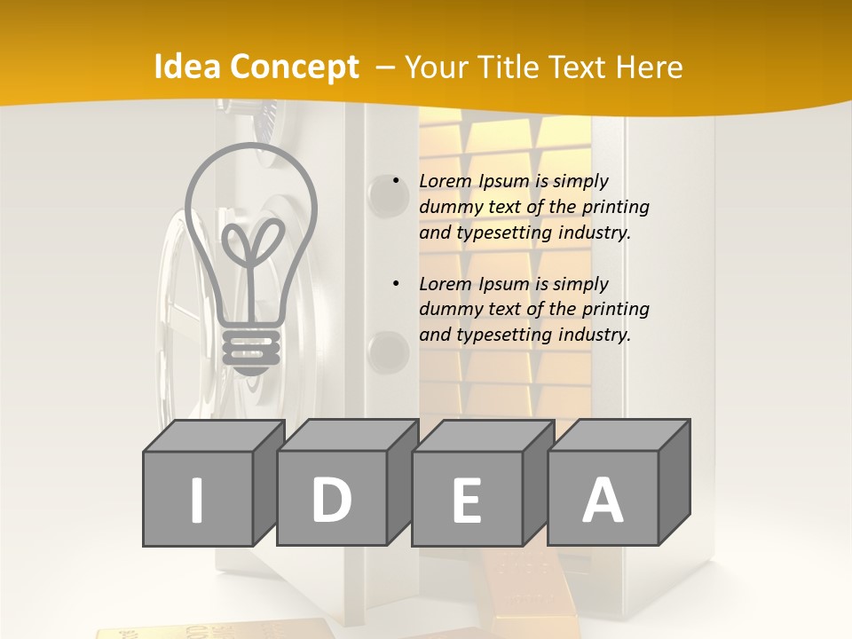 Lock Finance Vault PowerPoint Template