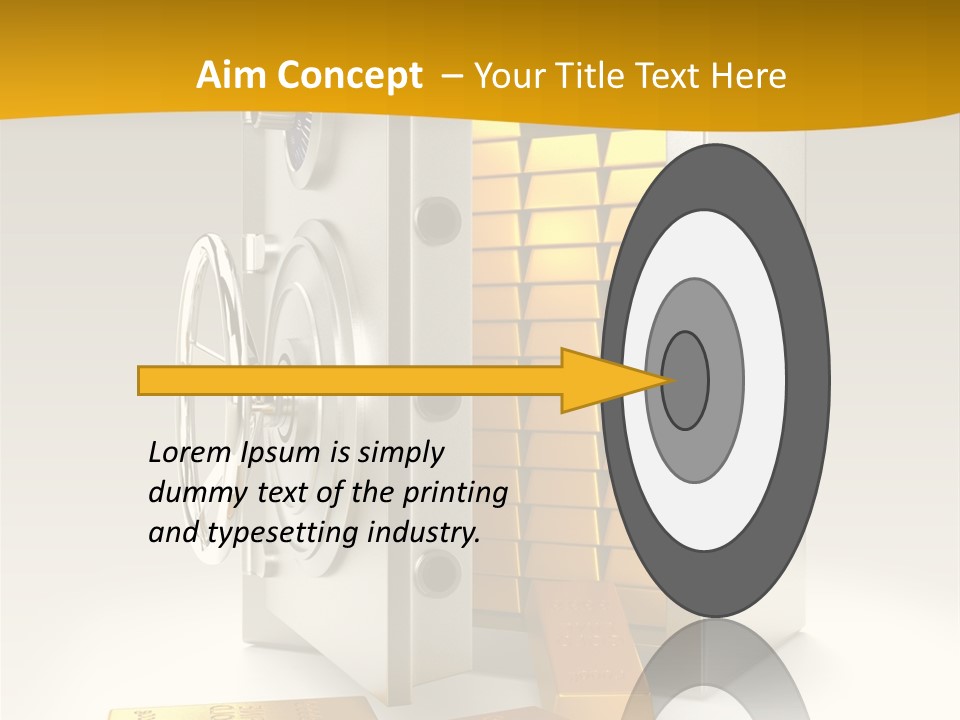 Lock Finance Vault PowerPoint Template