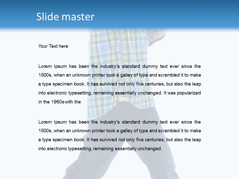 Alone Confident Smiling PowerPoint Template