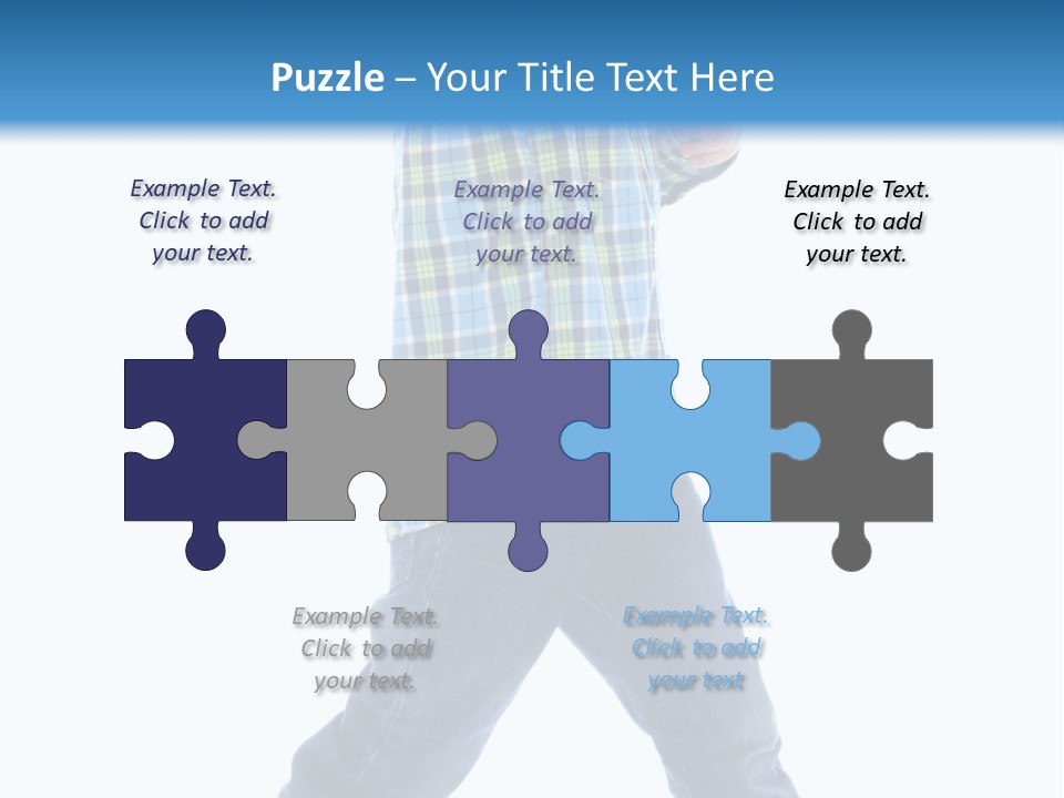 Alone Confident Smiling PowerPoint Template