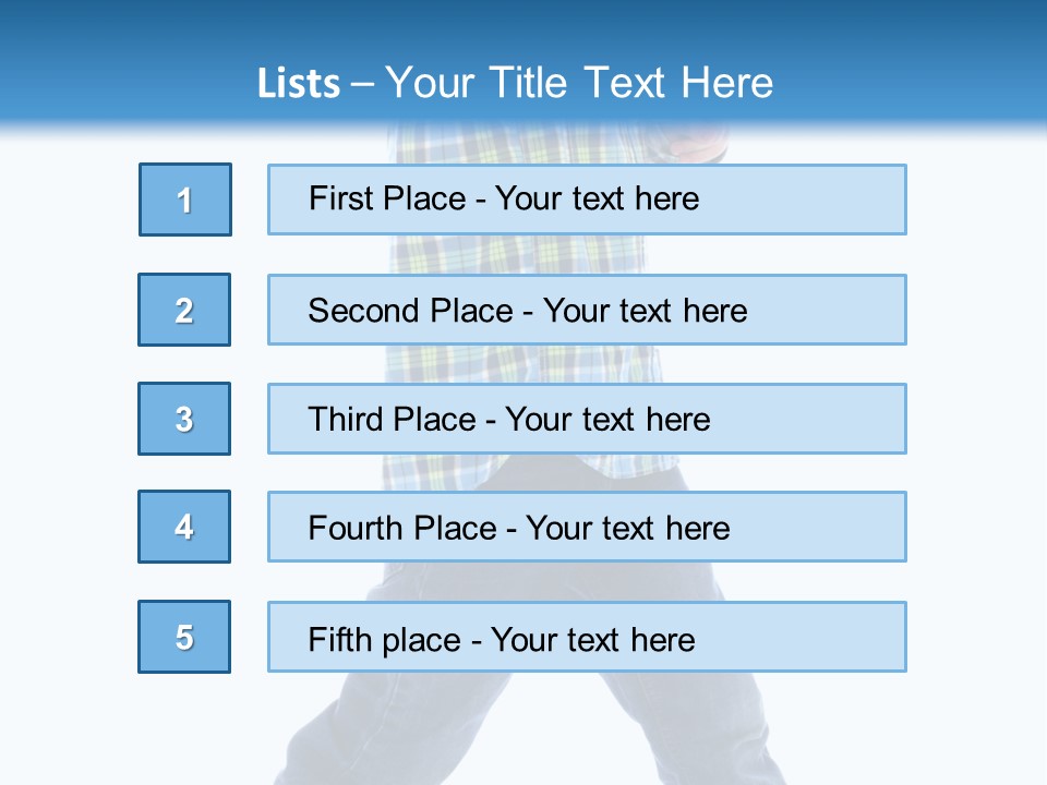 Alone Confident Smiling PowerPoint Template