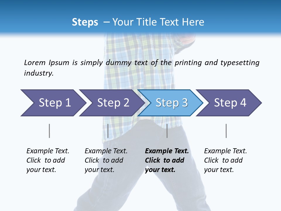 Alone Confident Smiling PowerPoint Template
