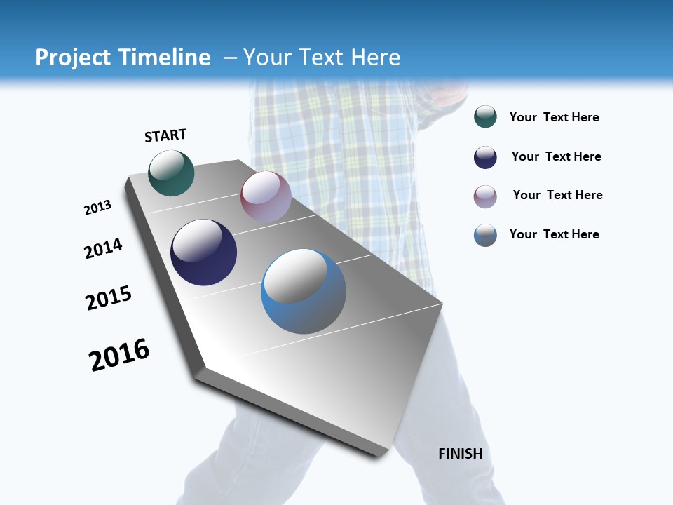 Alone Confident Smiling PowerPoint Template