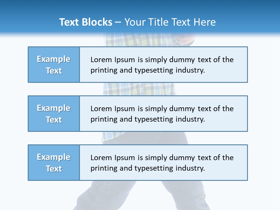 Alone Confident Smiling PowerPoint Template