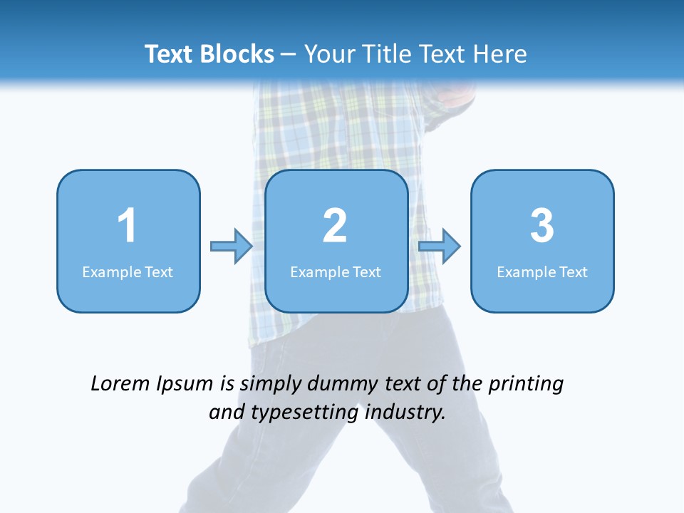 Alone Confident Smiling PowerPoint Template