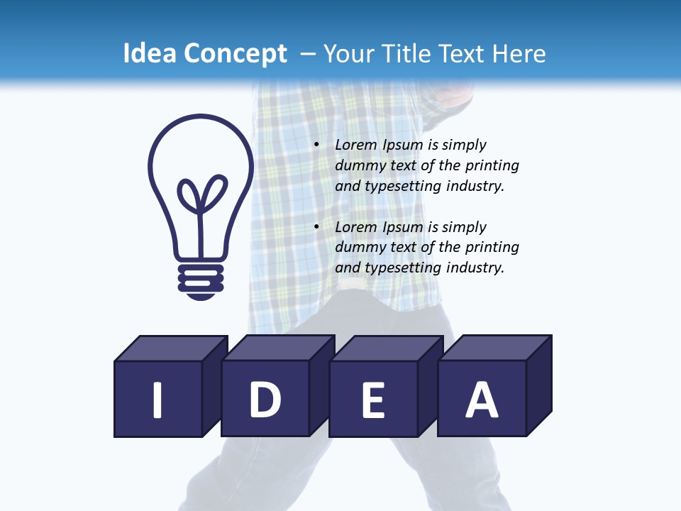 Alone Confident Smiling PowerPoint Template