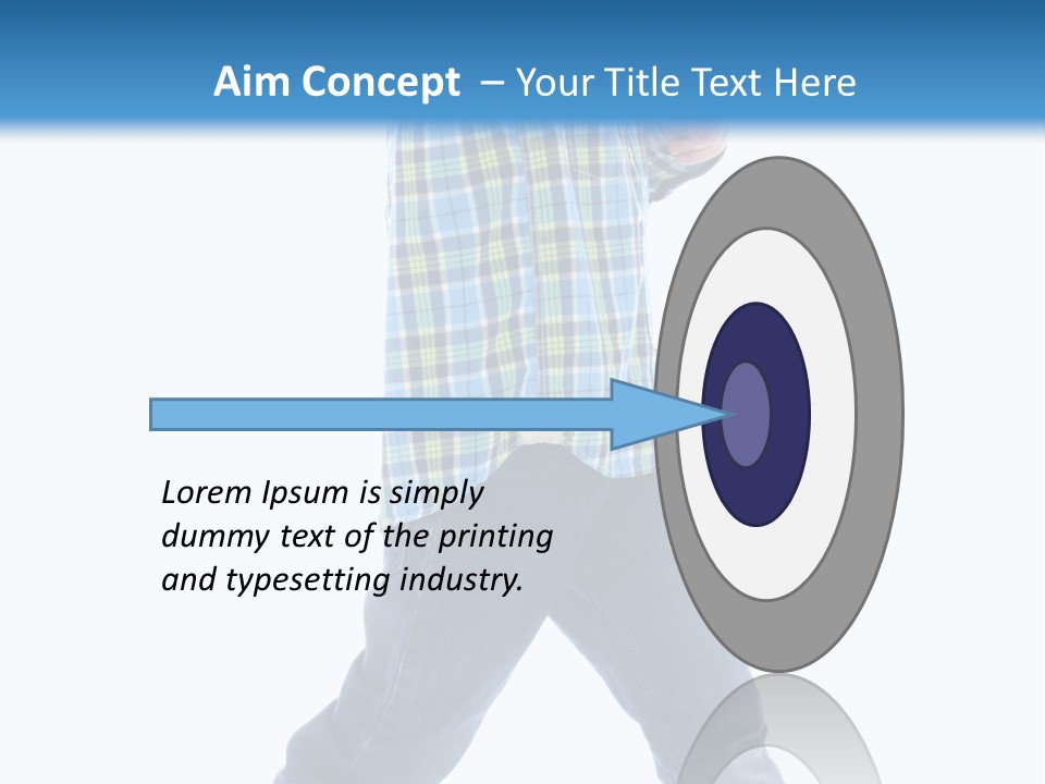 Alone Confident Smiling PowerPoint Template