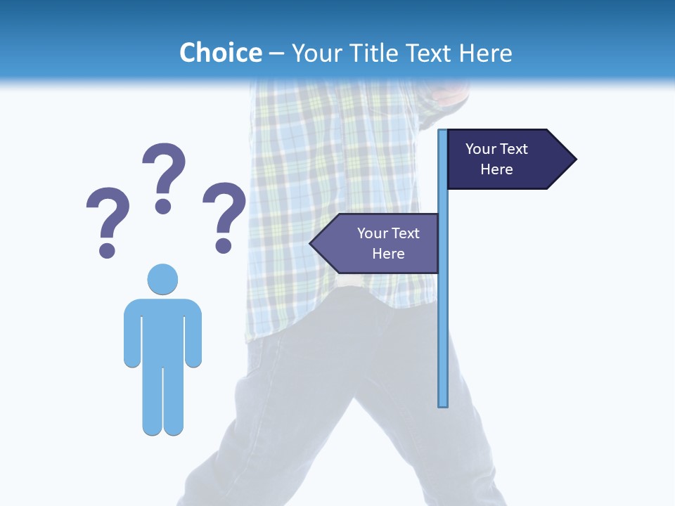 Alone Confident Smiling PowerPoint Template