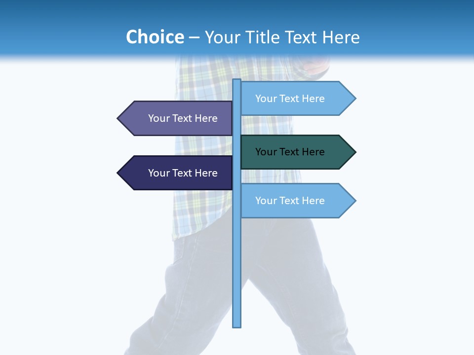 Alone Confident Smiling PowerPoint Template
