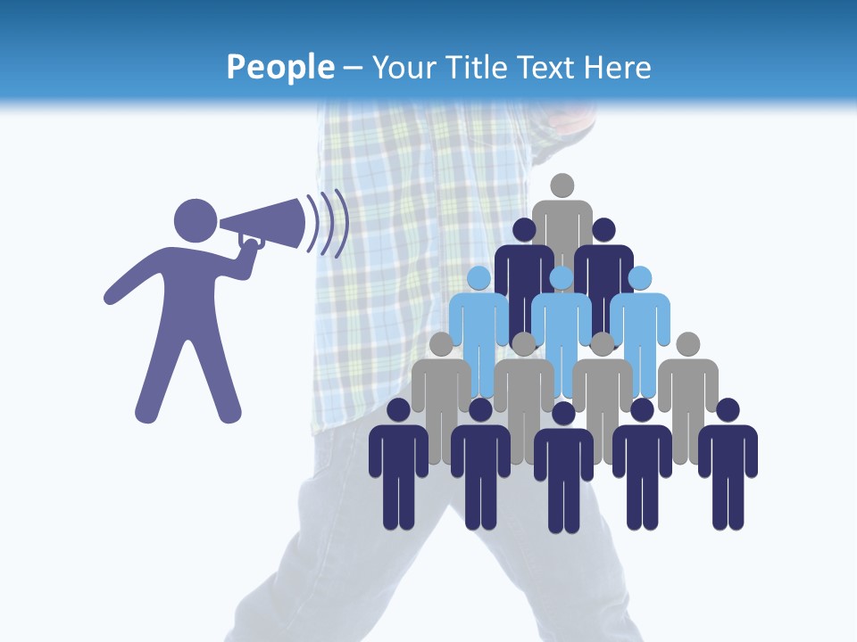 Alone Confident Smiling PowerPoint Template