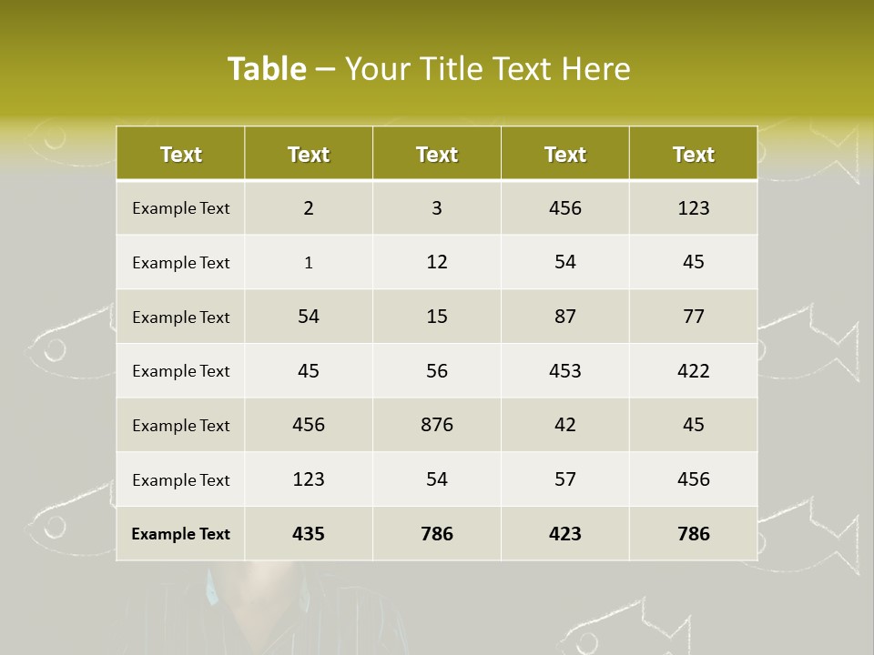 A Man Standing In Front Of A Blackboard With Fish Drawn On It PowerPoint Template