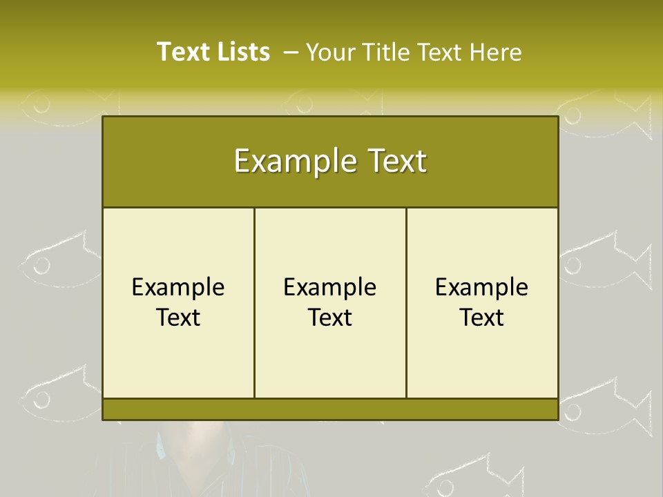 A Man Standing In Front Of A Blackboard With Fish Drawn On It PowerPoint Template