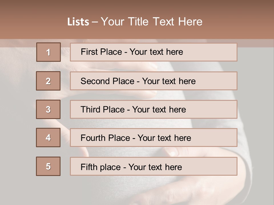 Breast Human Tummy PowerPoint Template