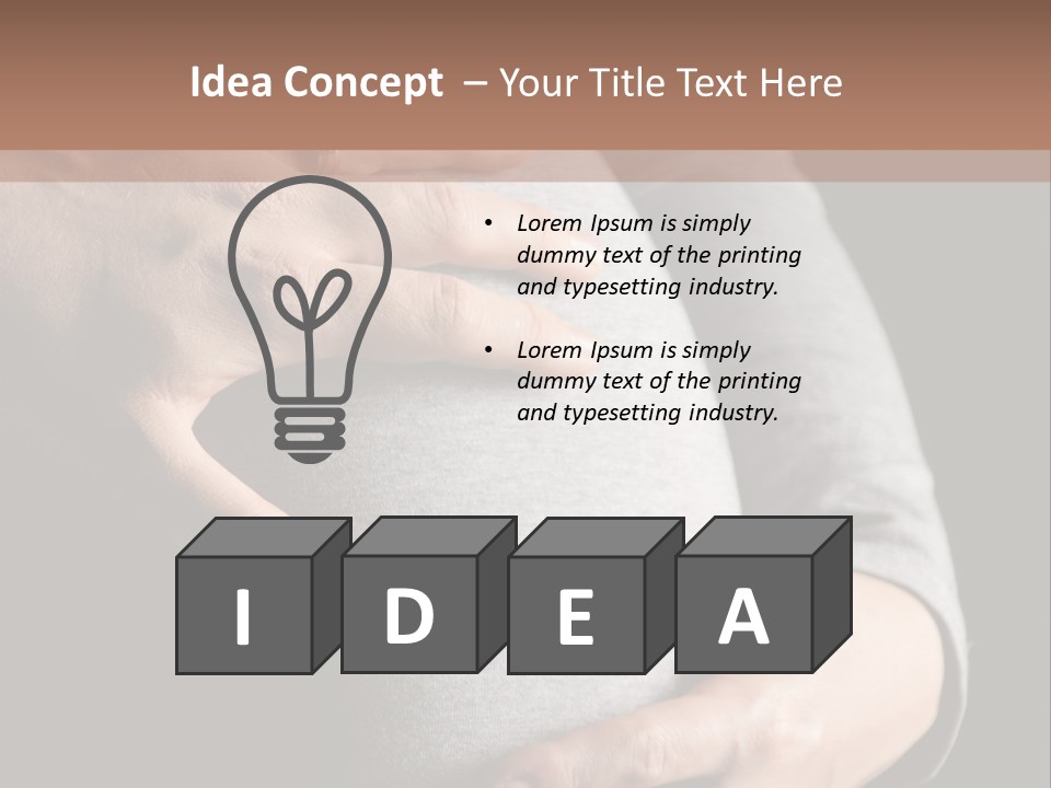 Breast Human Tummy PowerPoint Template