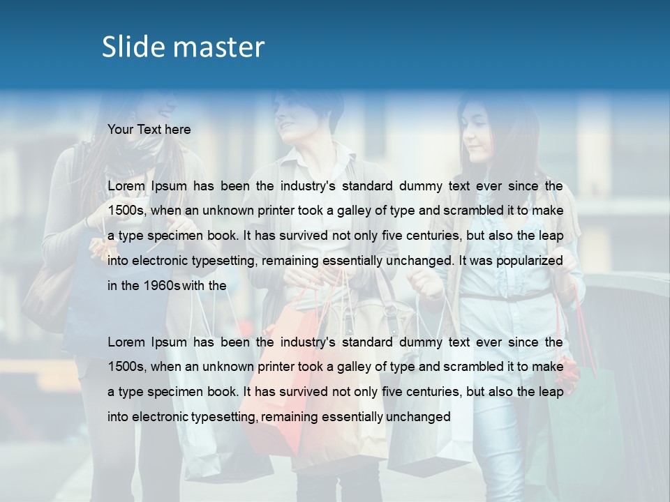 Caucasian Lady Joy PowerPoint Template