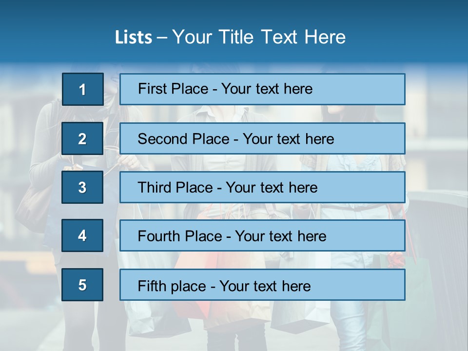 Caucasian Lady Joy PowerPoint Template