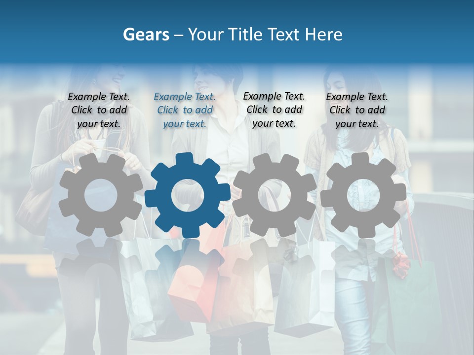 Caucasian Lady Joy PowerPoint Template