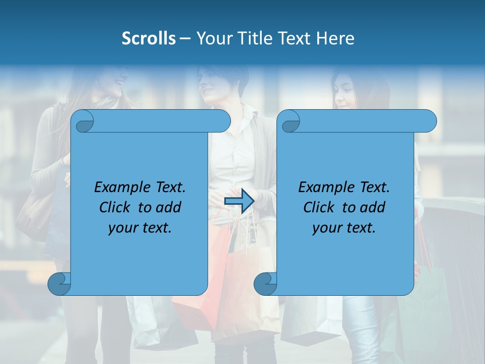 Caucasian Lady Joy PowerPoint Template