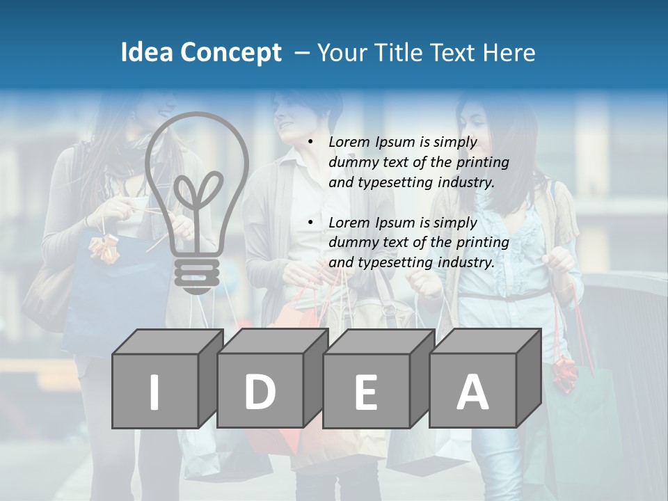 Caucasian Lady Joy PowerPoint Template