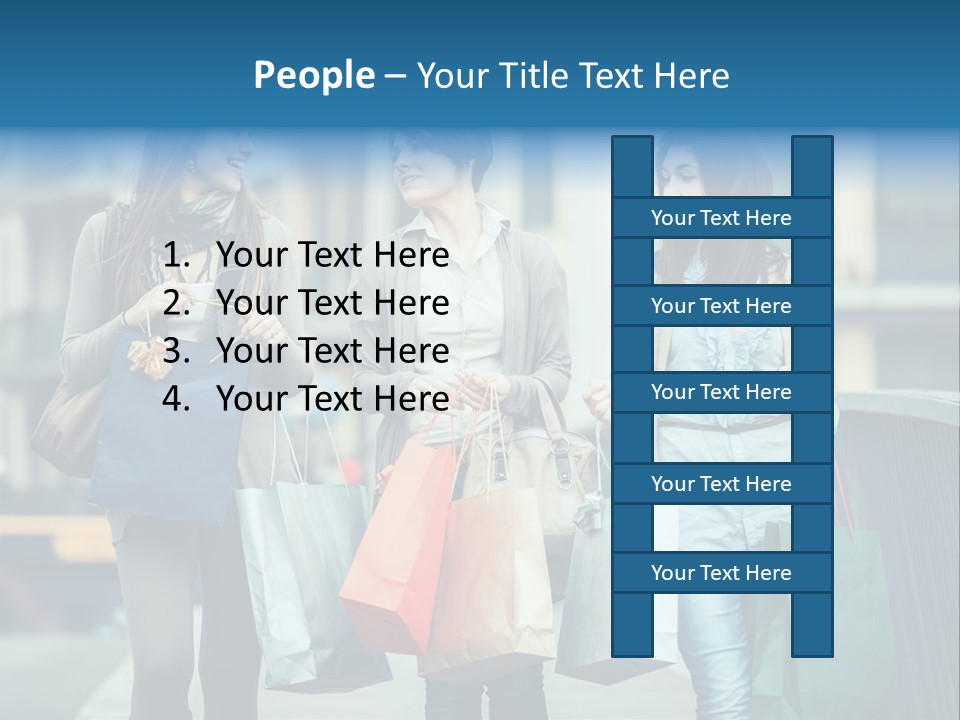 Caucasian Lady Joy PowerPoint Template