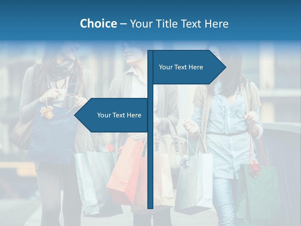 Caucasian Lady Joy PowerPoint Template