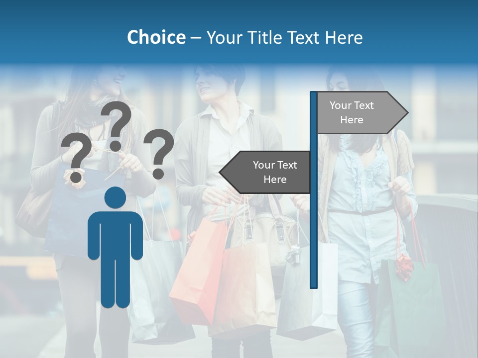 Caucasian Lady Joy PowerPoint Template