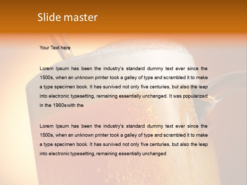 Bistro Refreshment Mug PowerPoint Template