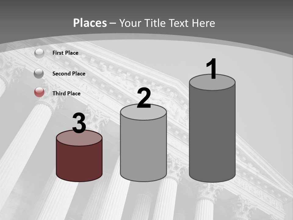 Day Column Government Building PowerPoint Template