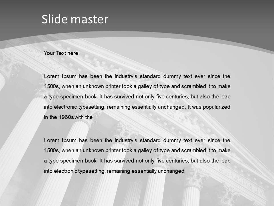 Day Column Government Building PowerPoint Template