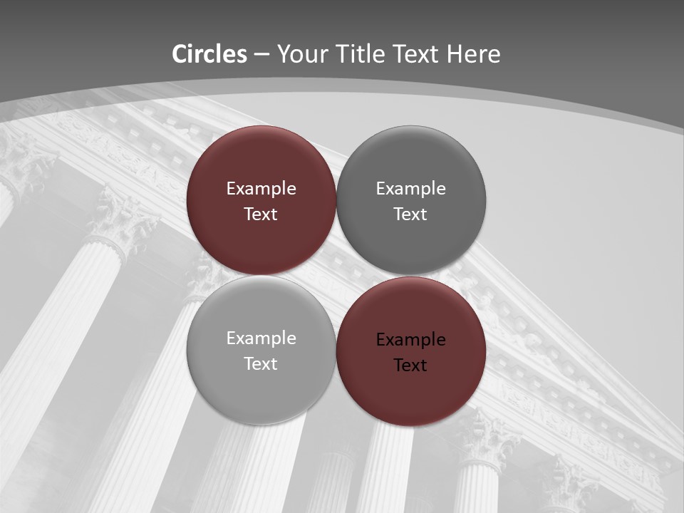 Day Column Government Building PowerPoint Template