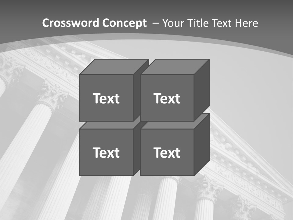 Day Column Government Building PowerPoint Template