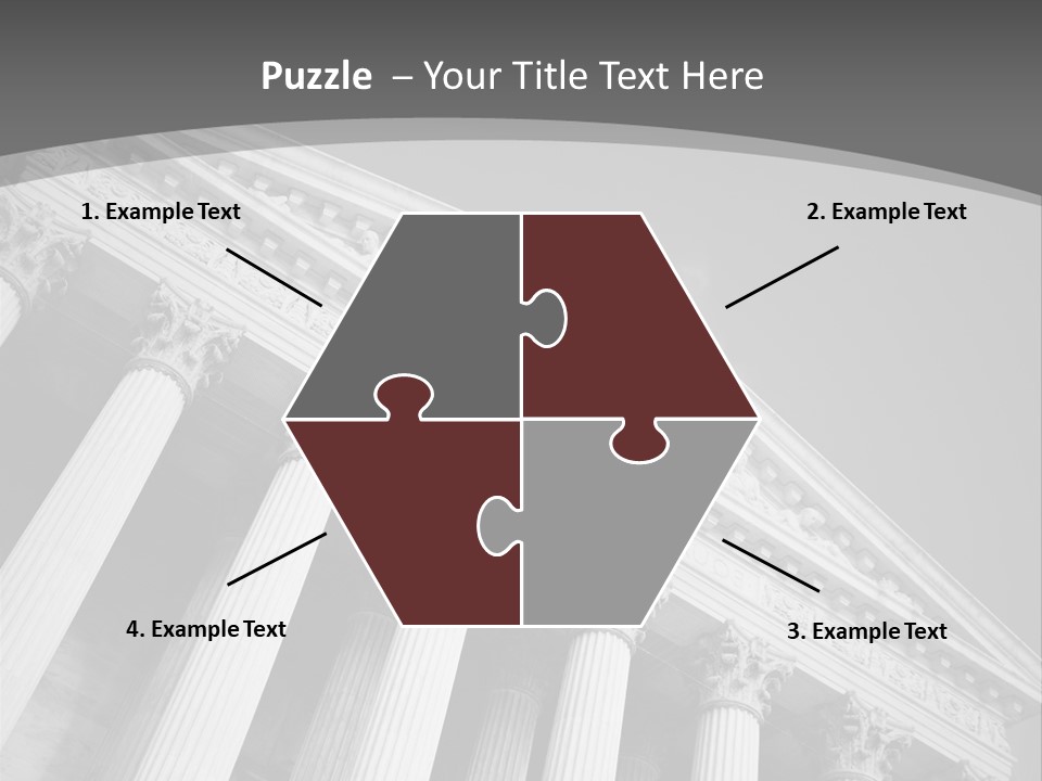 Day Column Government Building PowerPoint Template