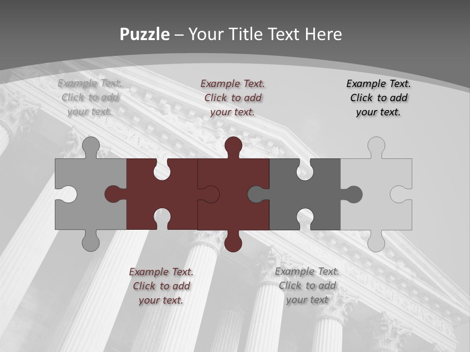 Day Column Government Building PowerPoint Template