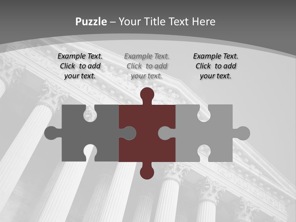 Day Column Government Building PowerPoint Template