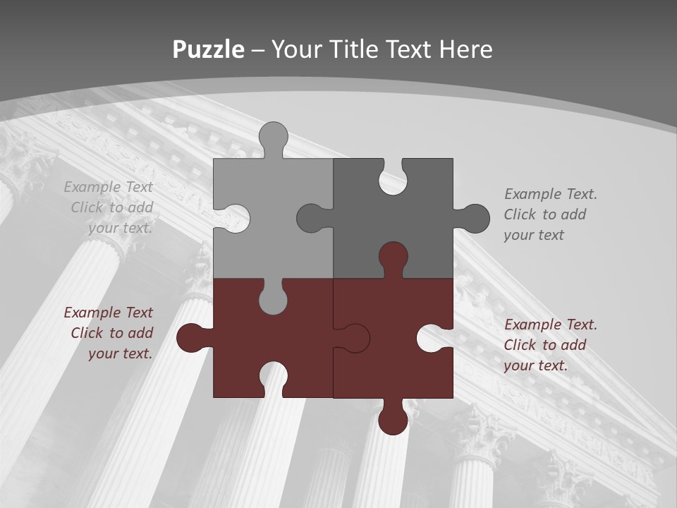 Day Column Government Building PowerPoint Template