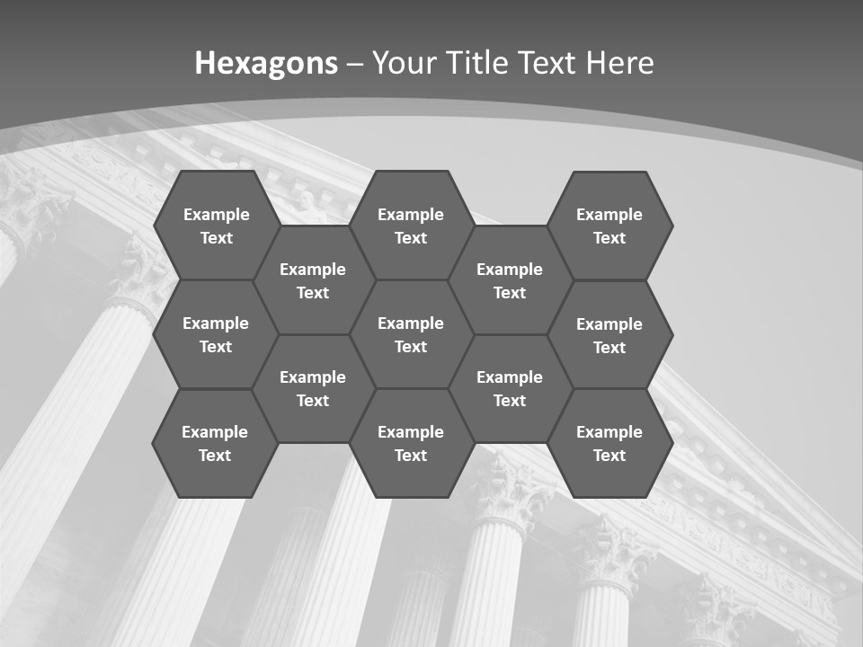 Day Column Government Building PowerPoint Template