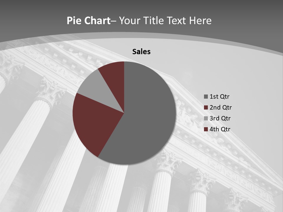 Day Column Government Building PowerPoint Template
