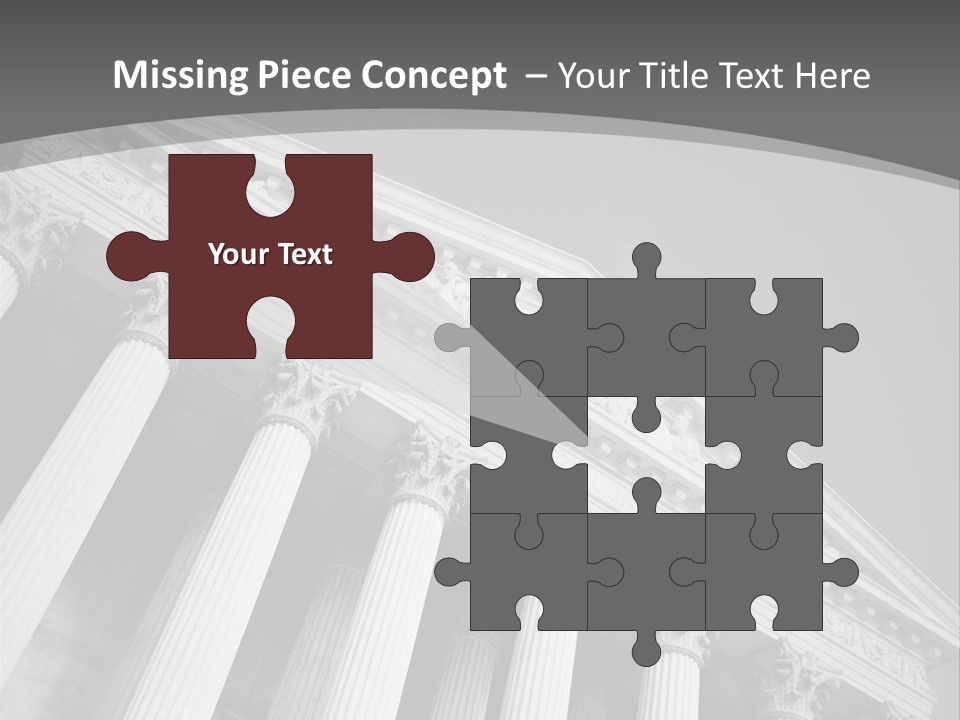 Day Column Government Building PowerPoint Template