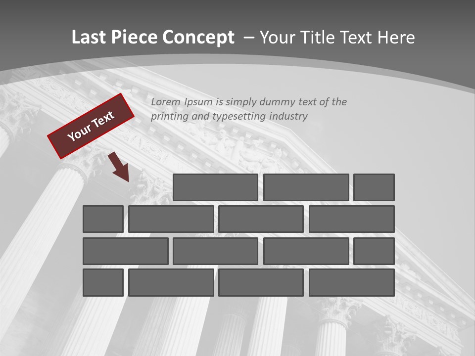 Day Column Government Building PowerPoint Template