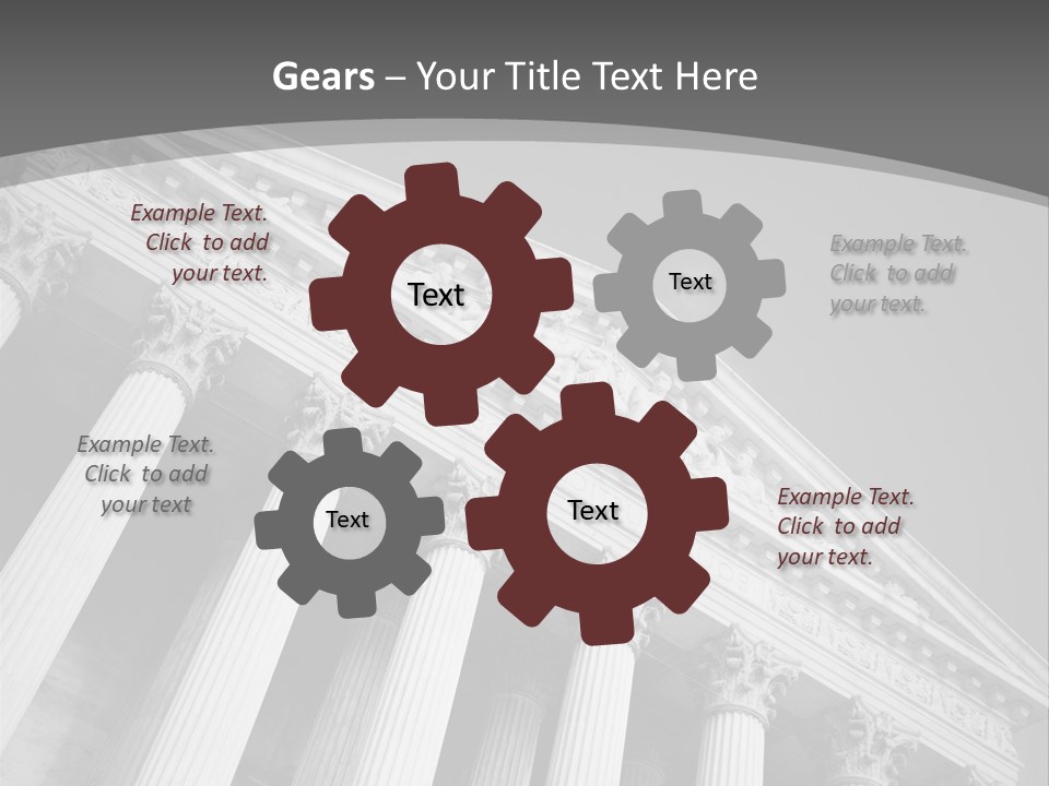 Day Column Government Building PowerPoint Template