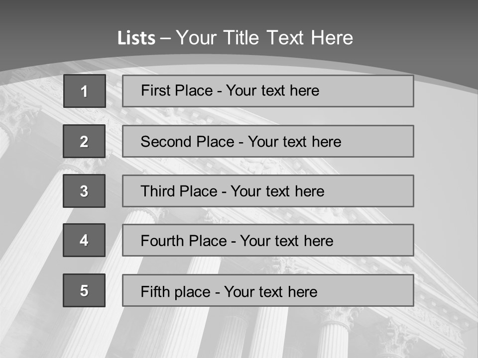 Day Column Government Building PowerPoint Template