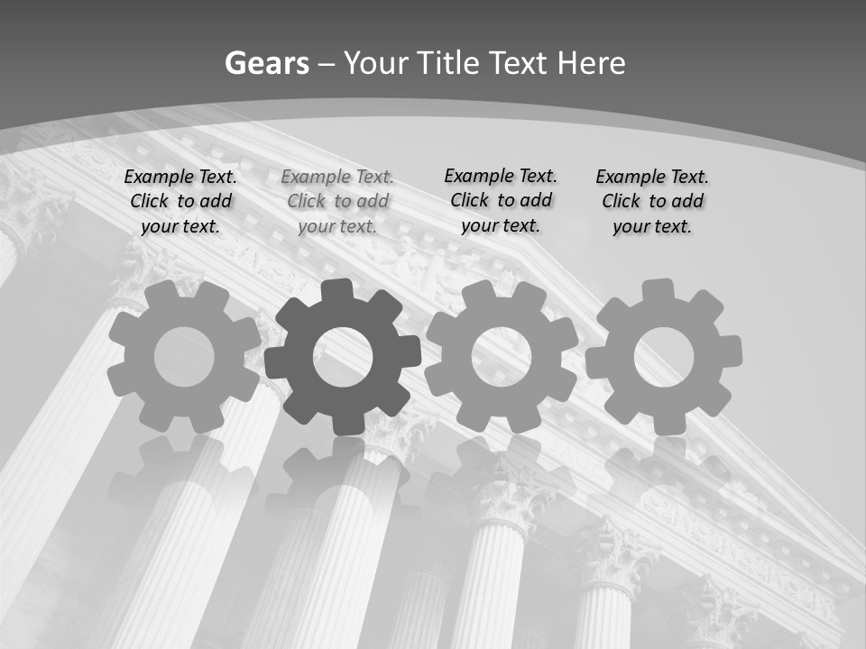 Day Column Government Building PowerPoint Template