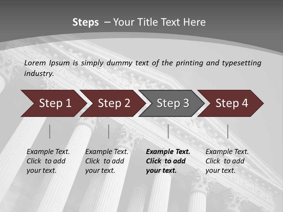 Day Column Government Building PowerPoint Template